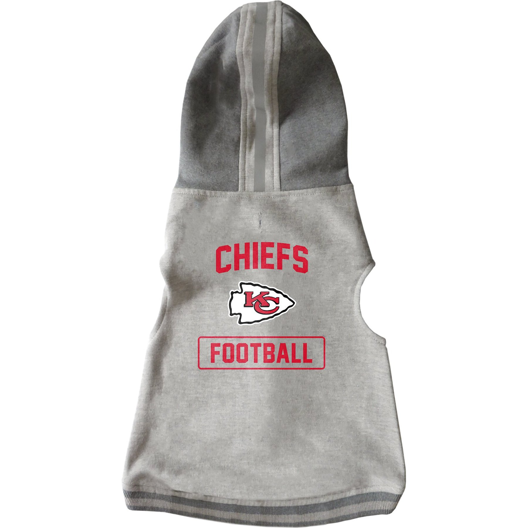 Littlearth NFL Dog & Cat Hooded Crewneck Sweater, Kansas City Chiefs, Large