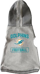 Littlearth NFL Dog & Cat Hooded Crewneck Sweater, Miami Dolphins, X-Small