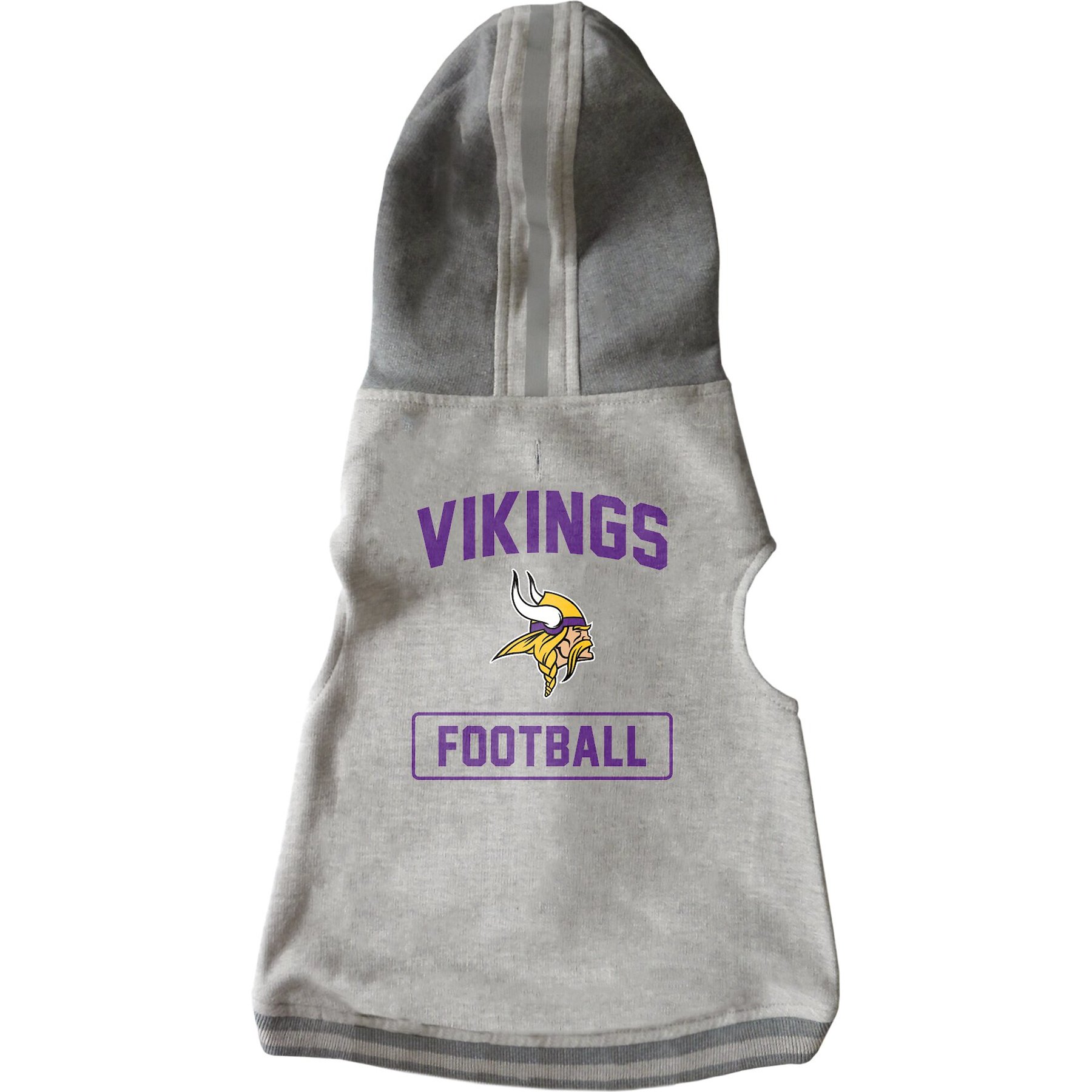Littlearth NFL Dog & Cat Hooded Crewneck Sweater, Minnesota Vikings, Small