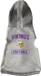 Littlearth NFL Dog & Cat Hooded Crewneck Sweater, Minnesota Vikings, Teacup