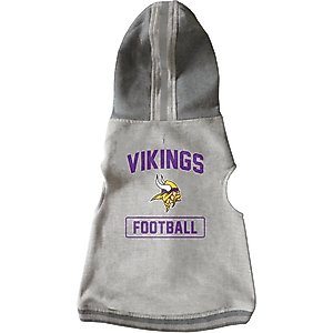 Littlearth NFL Dog & Cat Hooded Crewneck Sweater, Minnesota Vikings, X-Small