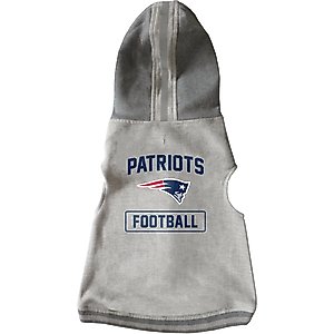 Littlearth NFL Dog & Cat Hooded Crewneck Sweater, New England Patriots, Medium