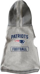 Littlearth NFL Dog & Cat Hooded Crewneck Sweater, New England Patriots, Small