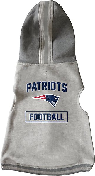 Show full view: Littlearth NFL Dog & Cat Hooded Crewneck Sweater, New England Patriots, X-Large slide 1 of 4