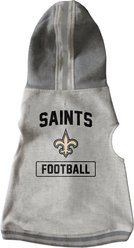 Littlearth NFL Dog & Cat Hooded Crewneck Sweater, New Orleans Saints, Medium
