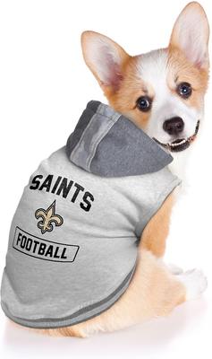 Show full view: Littlearth NFL Dog & Cat Hooded Crewneck Sweater, New Orleans Saints, Small slide 3 of 6