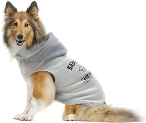 Show full view: Littlearth NFL Dog & Cat Hooded Crewneck Sweater, New Orleans Saints, Small slide 4 of 6