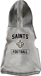 Littlearth NFL Dog & Cat Hooded Crewneck Sweater, New Orleans Saints, X-Small