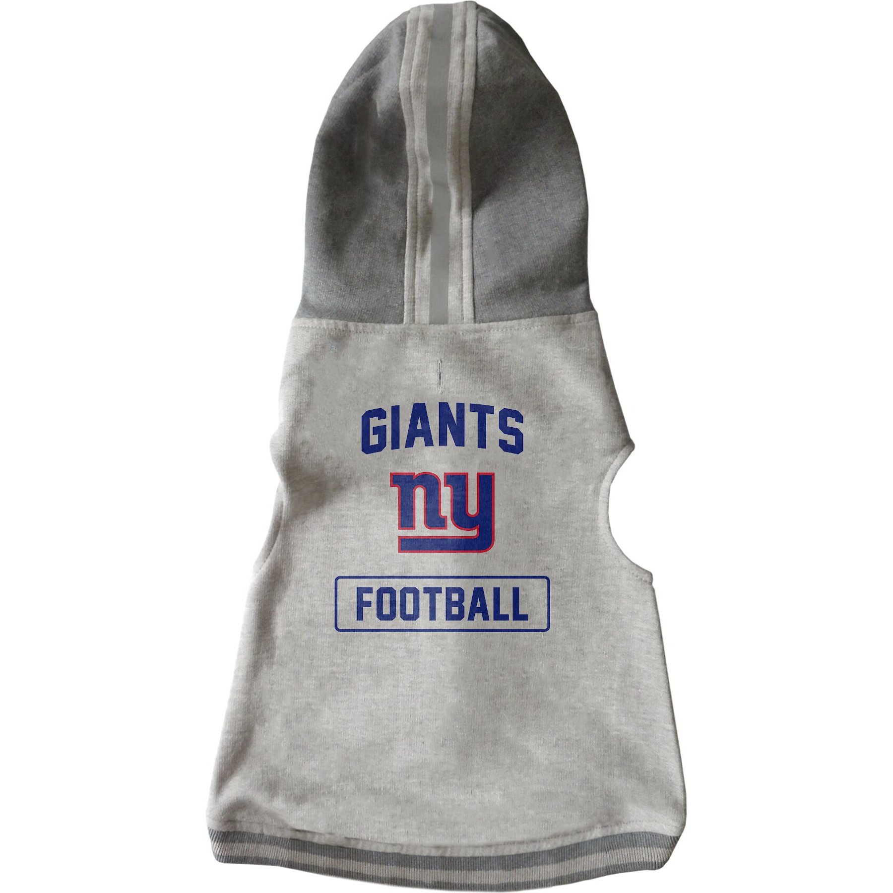 Littlearth NFL Dog & Cat Hooded Crewneck Sweater, New York Giants, Large