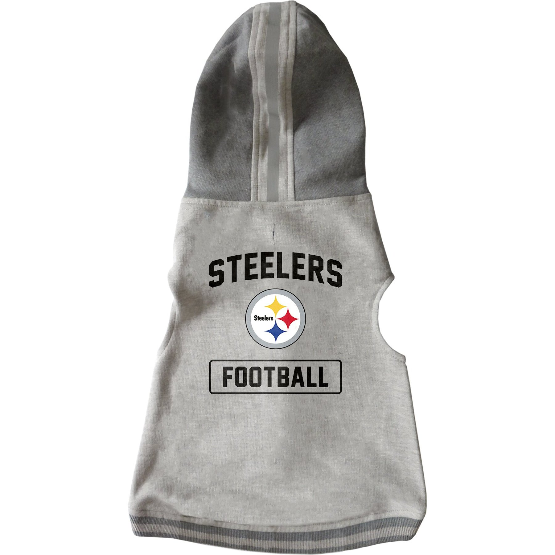 Littlearth NFL Dog & Cat Hooded Crewneck Sweater, Pittsburgh Steelers, Large