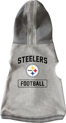Littlearth NFL Dog & Cat Hooded Crewneck Sweater, Pittsburgh Steelers, Small