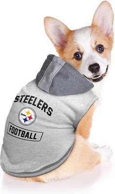 Show full view: Littlearth NFL Dog & Cat Hooded Crewneck Sweater, Pittsburgh Steelers, Small slide 3 of 6