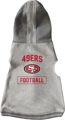Littlearth NFL Dog & Cat Hooded Crewneck Sweater, San Francisco 49ers, X-Small