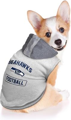 Show full view: Littlearth NFL Dog & Cat Hooded Crewneck Sweater, Seattle Seahawks, Small slide 3 of 6