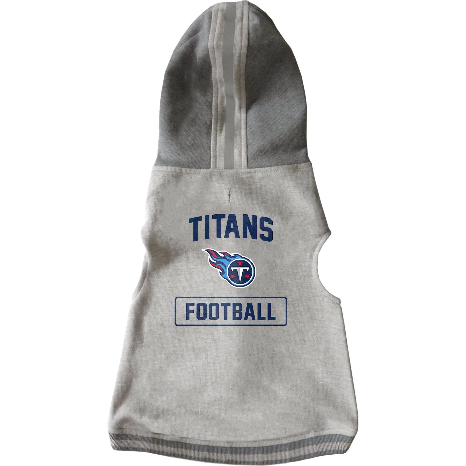 Littlearth NFL Dog & Cat Hooded Crewneck Sweater, Tennessee Titans, X-Small
