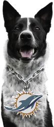 Littlearth NFL Fan Chain for Dogs & Cats, Miami Dolphins