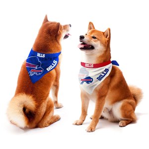 Littlearth NFL Home & Away Bandana Set for Dogs & Cats, Buffalo Bills, Large
