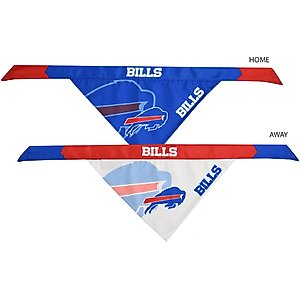 Littlearth NFL Home & Away Bandana Set for Dogs & Cats, Buffalo Bills, Large