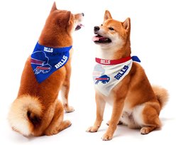 Littlearth NFL Home & Away Bandana Set for Dogs & Cats, Buffalo Bills, Small