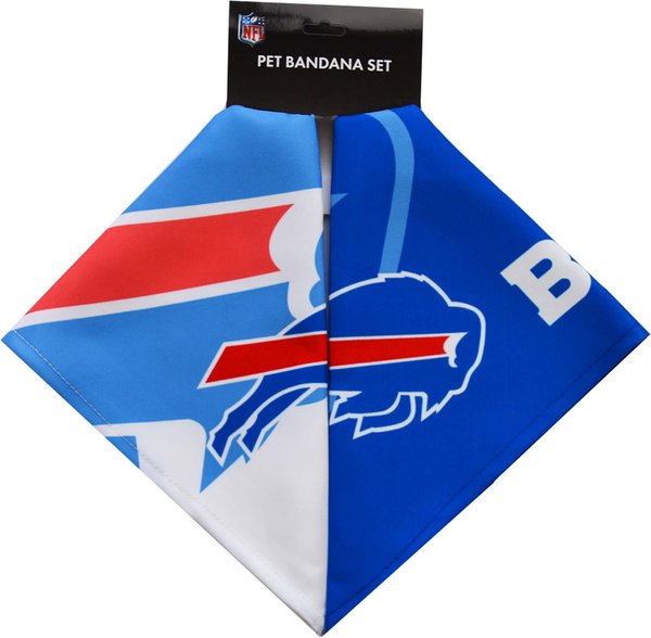 Show full view: Littlearth NFL Home & Away Bandana Set for Dogs & Cats, Buffalo Bills, Small slide 2 of 6