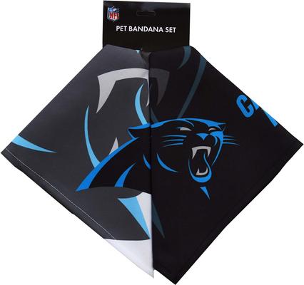 Show full view: Littlearth NFL Home & Away Bandana Set for Dogs & Cats, Carolina Panthers, Large slide 3 of 5