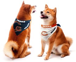 Littlearth NFL Home & Away Bandana Set for Dogs & Cats, Chicago Bears, Large