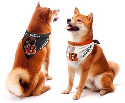 Littlearth NFL Home & Away Bandana Set for Dogs & Cats, Cincinnati Bengals, Large