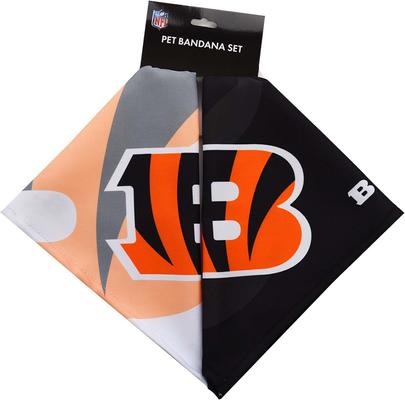 Show full view: Littlearth NFL Home & Away Bandana Set for Dogs & Cats, Cincinnati Bengals, Medium slide 2 of 6