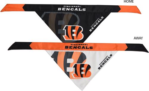 Show full view: Littlearth NFL Home & Away Bandana Set for Dogs & Cats, Cincinnati Bengals, Small slide 3 of 6
