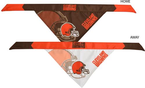 Show full view: Littlearth NFL Home & Away Bandana Set for Dogs & Cats, Cleveland Browns, Large slide 3 of 6
