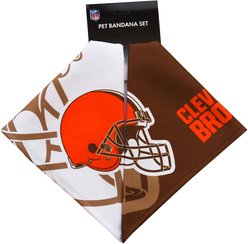 Littlearth NFL Home & Away Bandana Set for Dogs & Cats, Cleveland Browns, Small slide 2 of 5