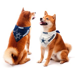 Littlearth NFL Home & Away Bandana Set for Dogs & Cats, Dallas Cowboys, Large