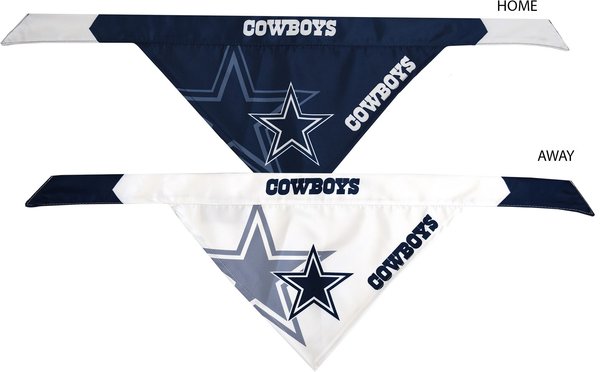 Show full view: Littlearth NFL Home & Away Bandana Set for Dogs & Cats, Dallas Cowboys, Large slide 3 of 6