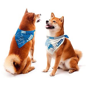 Littlearth NFL Home & Away Bandana Set for Dogs & Cats, Detroit Lions, Small