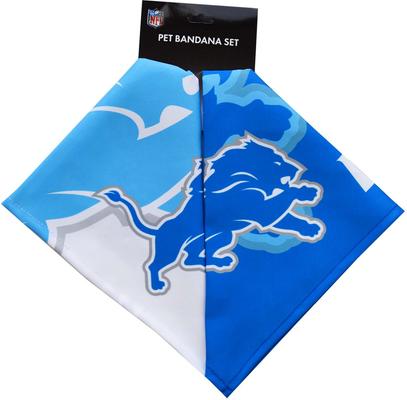 Show full view: Littlearth NFL Home & Away Bandana Set for Dogs & Cats, Detroit Lions, Small slide 2 of 4