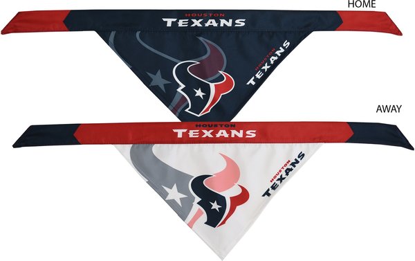 Show full view: Littlearth NFL Home & Away Bandana Set for Dogs & Cats, Houston Texans, Large slide 3 of 6