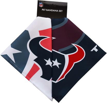 Show full view: Littlearth NFL Home & Away Bandana Set for Dogs & Cats, Houston Texans, Small slide 3 of 7