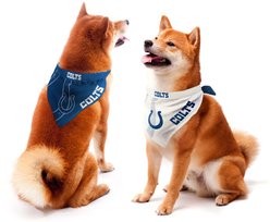 Littlearth NFL Home & Away Bandana Set for Dogs & Cats, Indianapolis Colts, Medium