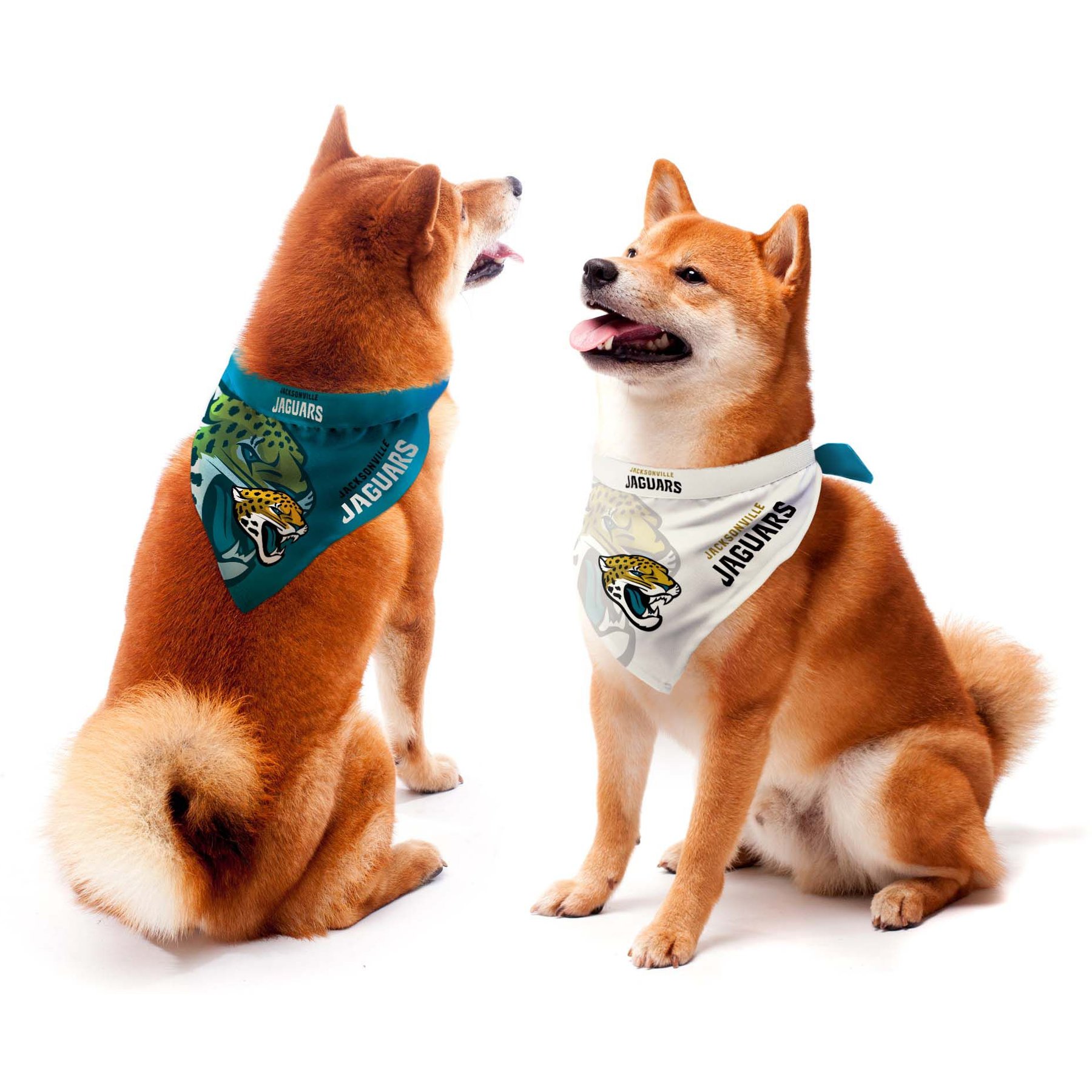 Littlearth NFL Home & Away Bandana Set for Dogs & Cats, Jacksonville Jaguars, Large