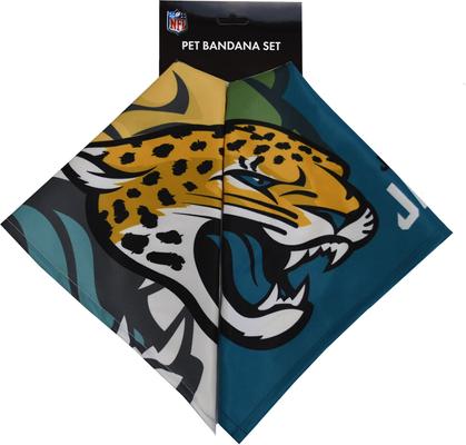 Show full view: Littlearth NFL Home & Away Bandana Set for Dogs & Cats, Jacksonville Jaguars, Large slide 2 of 6