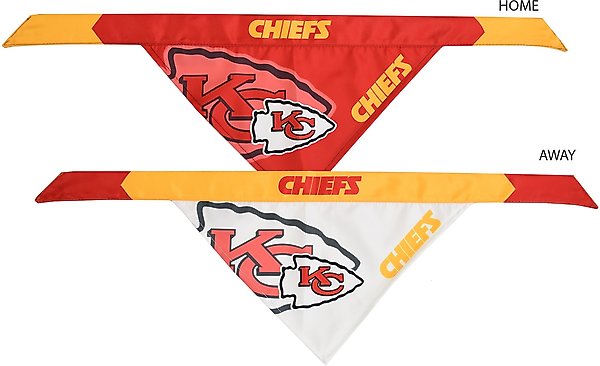 Show full view: Littlearth NFL Home & Away Bandana Set for Dogs & Cats, Kansas City Chiefs, Large slide 3 of 6