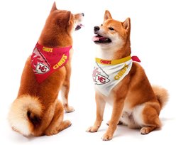 Littlearth NFL Home & Away Bandana Set for Dogs & Cats, Kansas City Chiefs, Medium