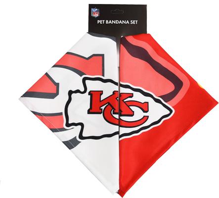 Show full view: Littlearth NFL Home & Away Bandana Set for Dogs & Cats, Kansas City Chiefs, Medium slide 2 of 6