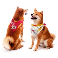 Littlearth NFL Home & Away Bandana Set for Dogs & Cats, Kansas City Chiefs, Small