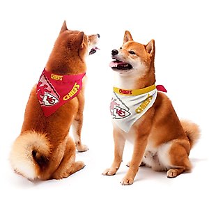 Littlearth NFL Home & Away Bandana Set for Dogs & Cats, Kansas City Chiefs, Small