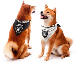 Littlearth NFL Home & Away Bandana Set for Dogs & Cats, Las Vegas Raiders, Medium