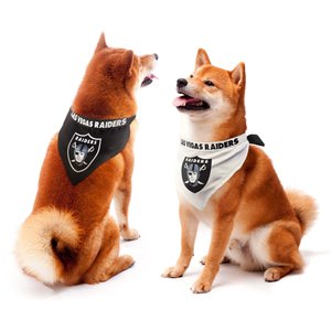 Littlearth NFL Home & Away Bandana Set for Dogs & Cats, Las Vegas Raiders, Small