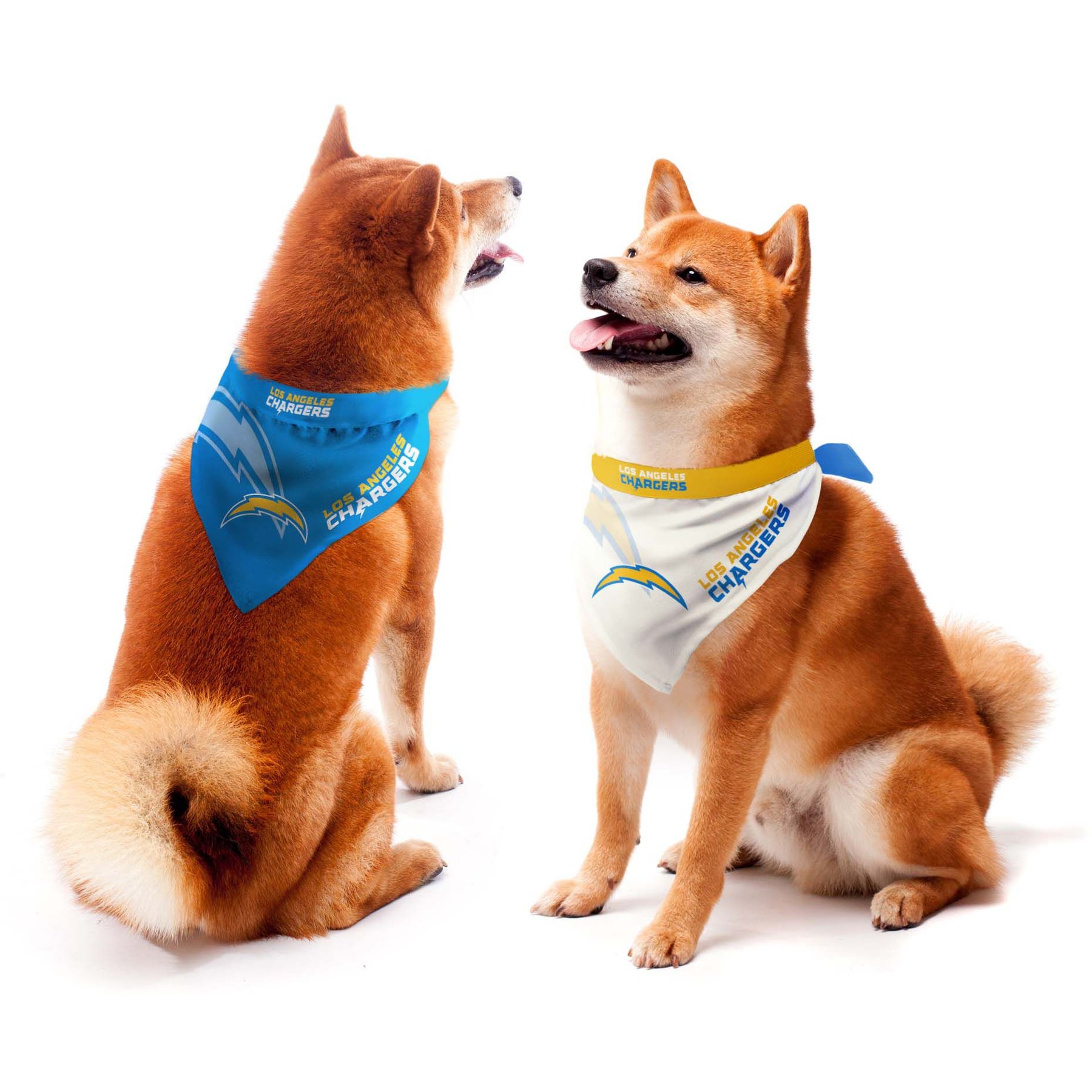 Littlearth NFL Home & Away Bandana Set for Dogs & Cats, Los Angeles Chargers, Large