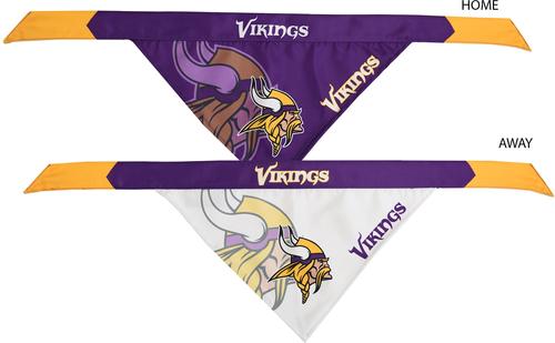 Show full view: Littlearth NFL Home & Away Bandana Set for Dogs & Cats, Minnesota Vikings, Small slide 3 of 6