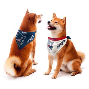 Littlearth NFL Home & Away Bandana Set for Dogs & Cats, New England Patriots, Large